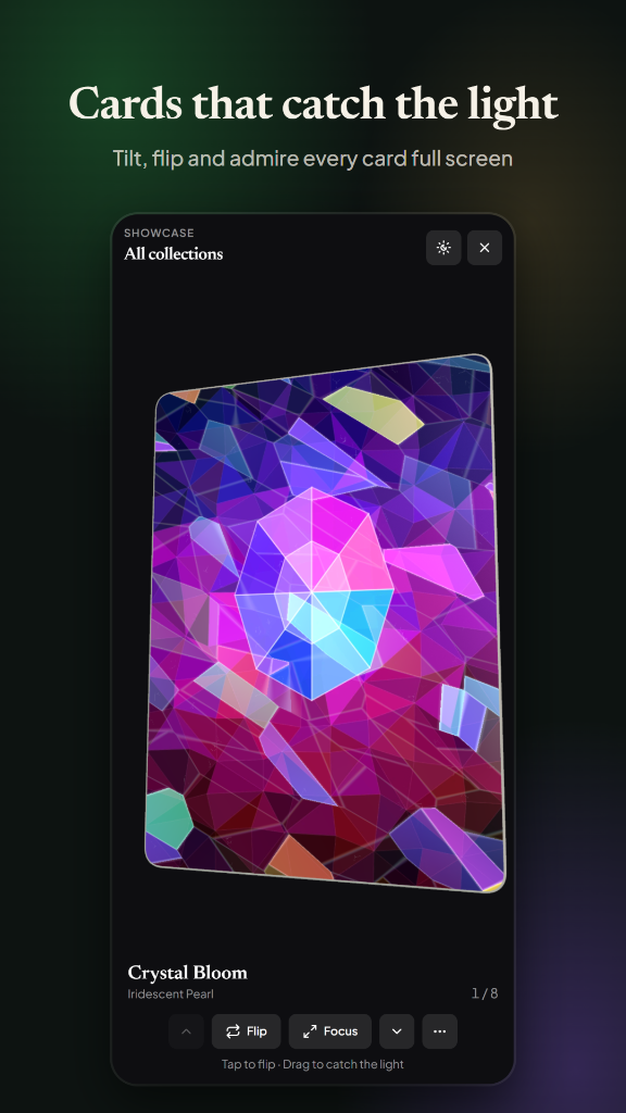 GlimmerCard 3D Interactive Card Showcase
