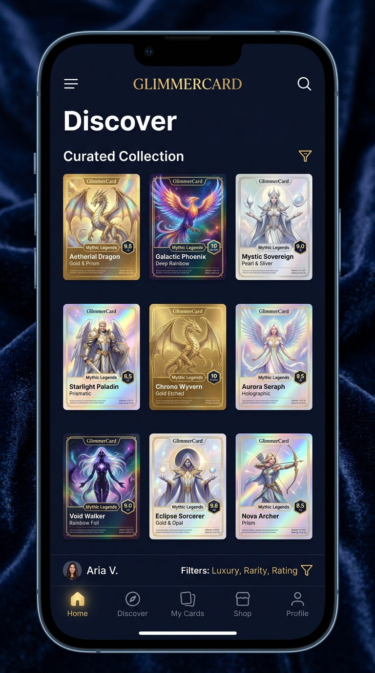 GlimmerCard Discover Curated Collection Gallery